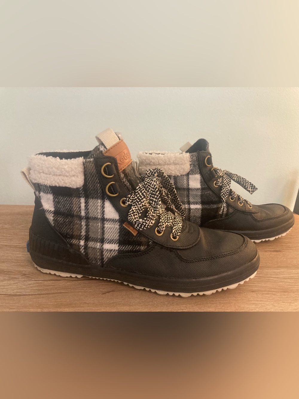 Keds Plaid Sherpa-Lined Sneakers